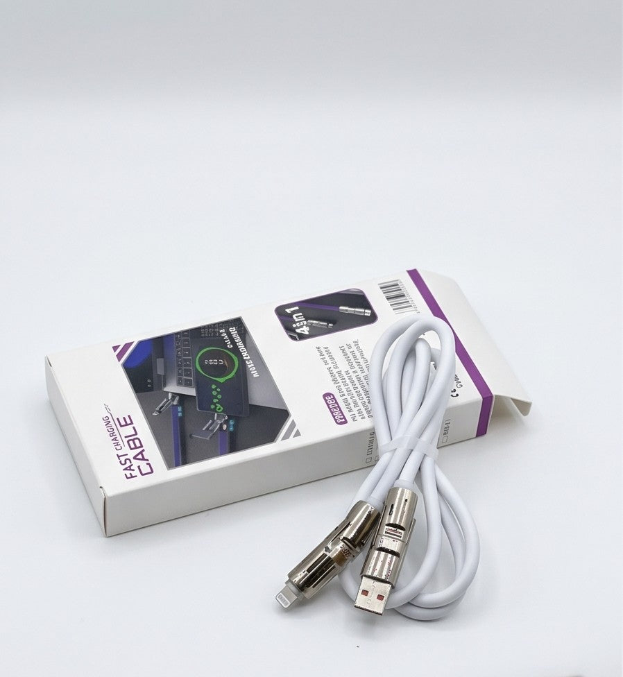 Câble Led 4-en-1 Recharge rapide -1 seul câble pour tous tes appareils