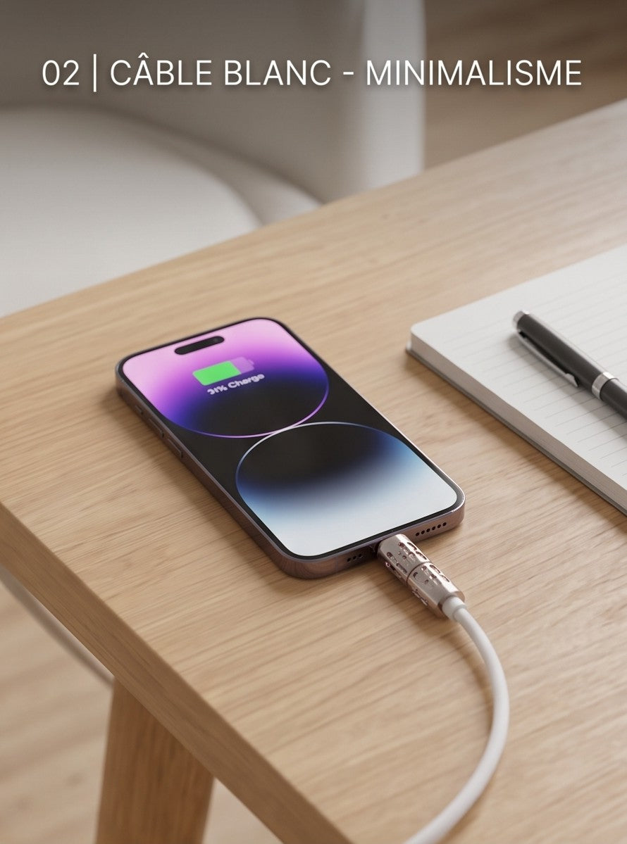 Câble Led 4-en-1 Recharge rapide -1 seul câble pour tous tes appareils