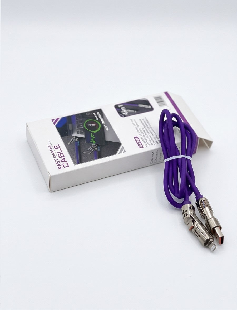 Câble Led 4-en-1 Recharge rapide -1 seul câble pour tous tes appareils